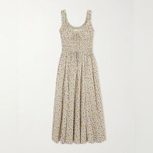 Doen | Emmaretta Floral Pleated Cotton Voile Maxi Dress